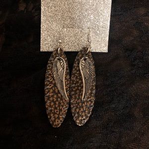 Angel Leather earring